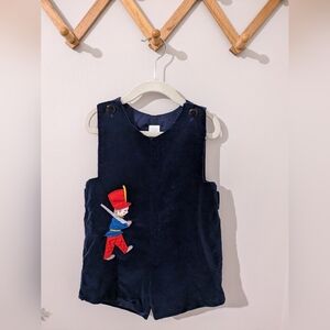 Vintage Samara Velvet Toy Solider Romper